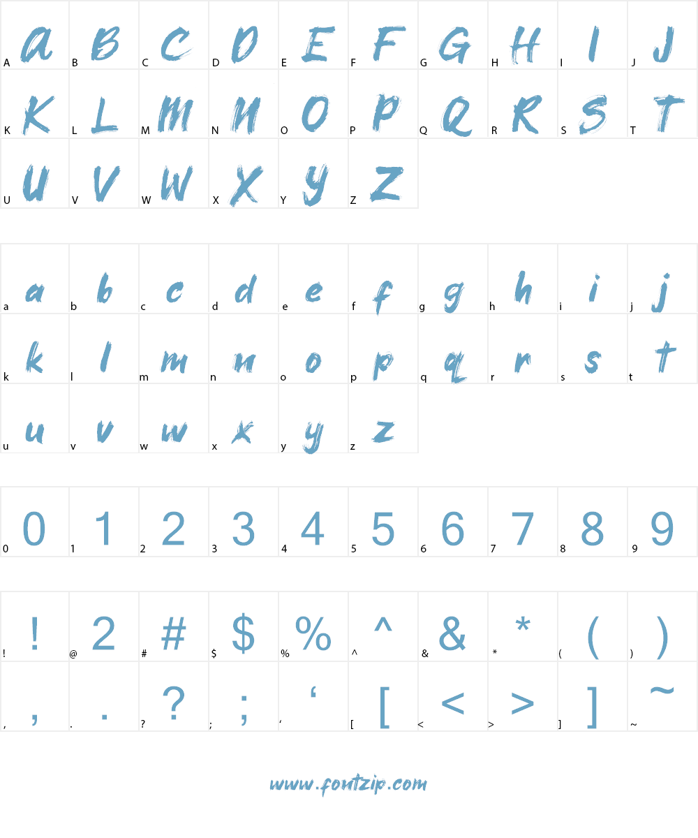 Xangda Shiny Font Character